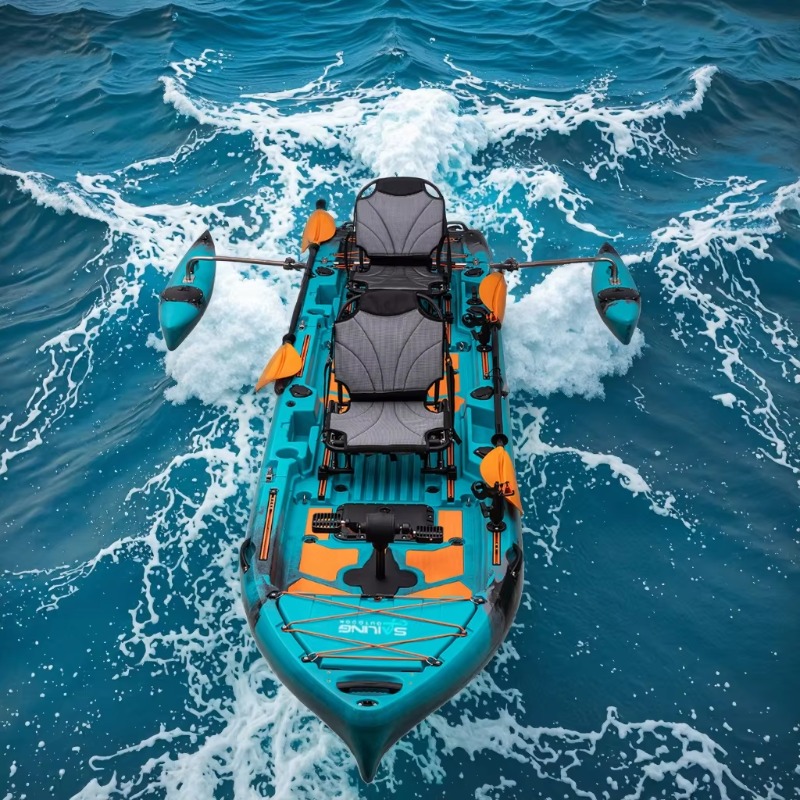 Fishing Kayak Paddle - Двухместный модульный водонепроницаемый каяк с педальным