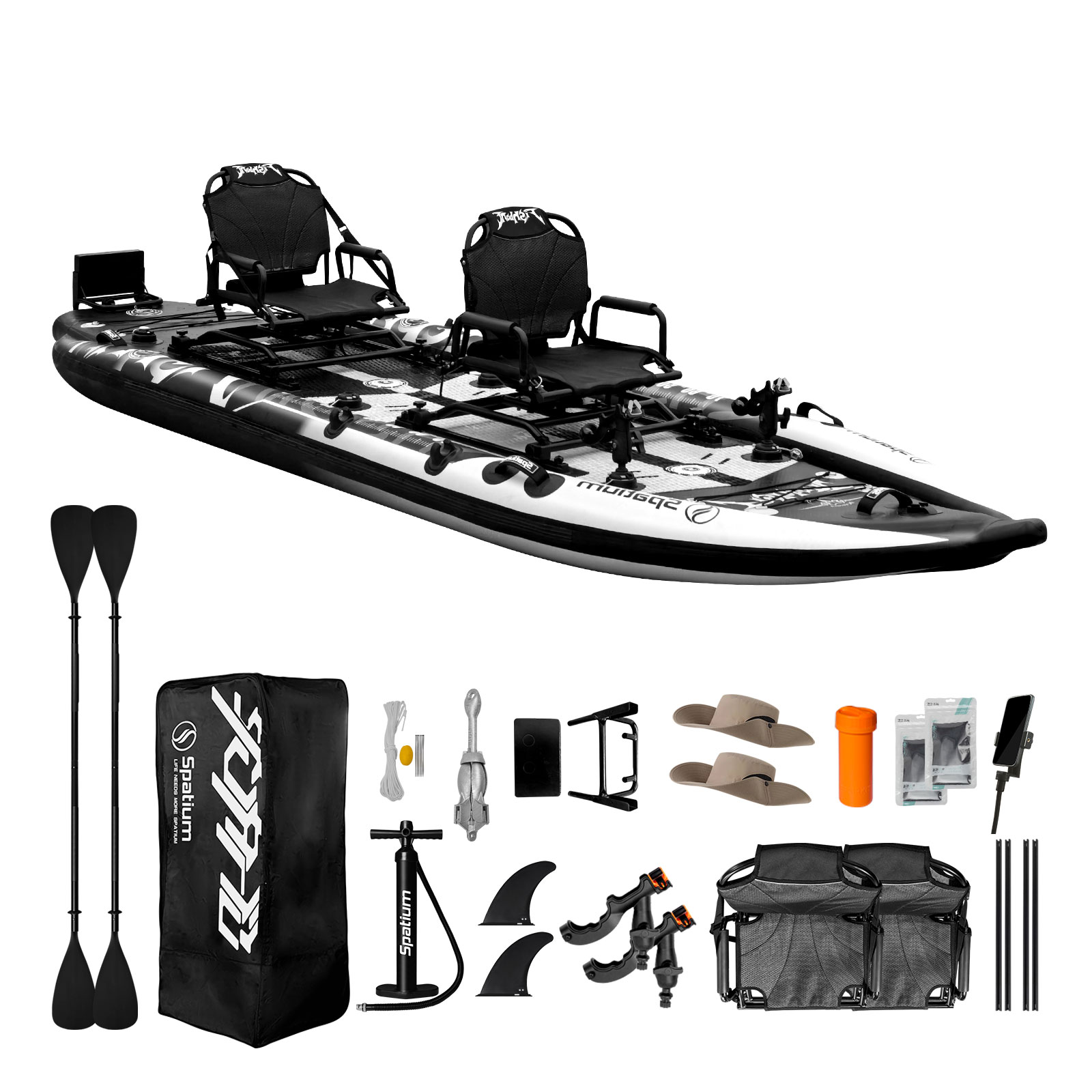 Fishing Kayak Paddle - Надувная доска для рыбалки на двух